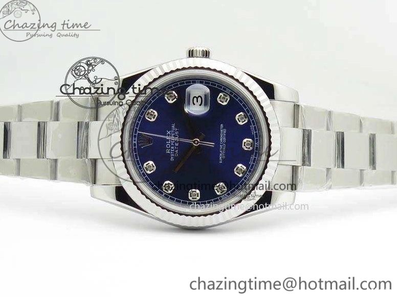 MiroTime 0520 FlexibleFit DateJust 41mm 126334 Noob 1:1 Best Edition Fluted Bezel Blue Diam Dial On SS Oyster Bracelet A 3583